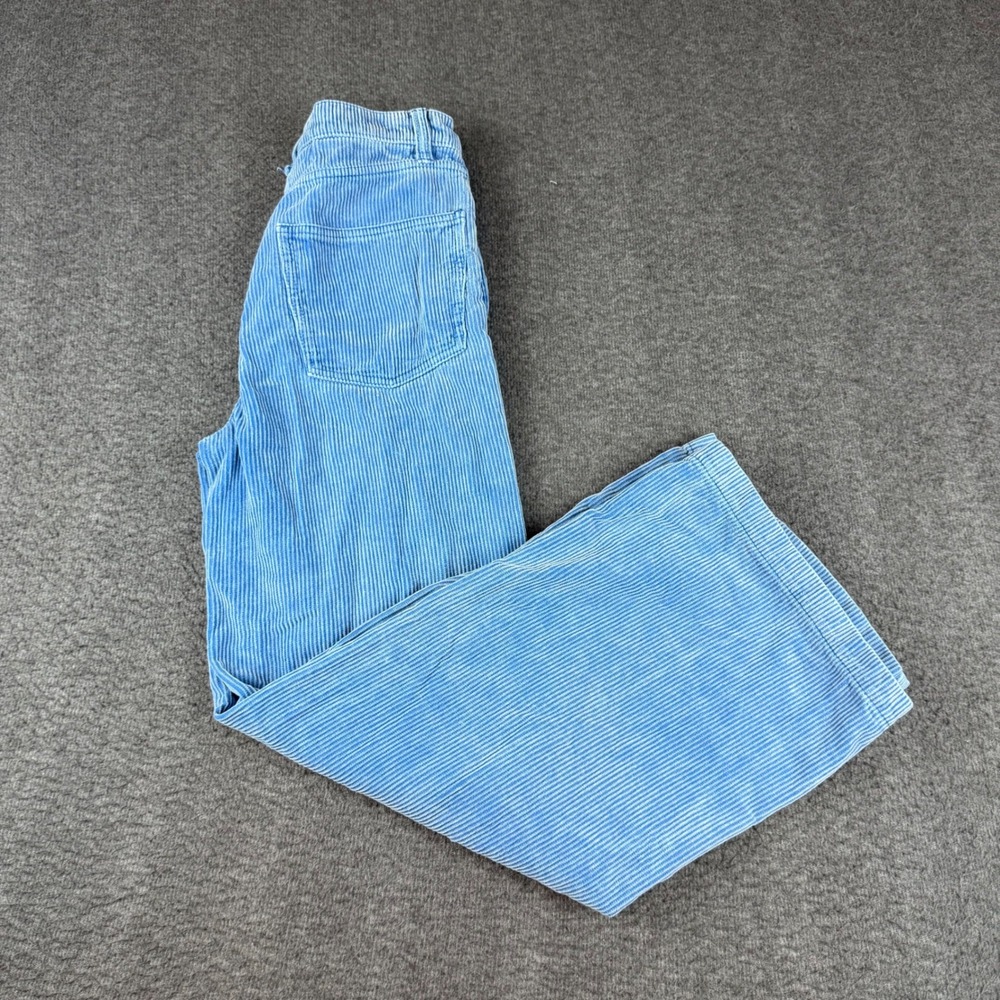 BDG Corduroy Pants Womens 25 Blue High & Wide Leg Urban Outfitters